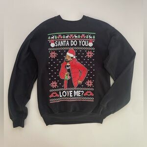 Christmas Santa Drake Ugly Sweater Unisex Back Sweatshirt Size S/P/CH